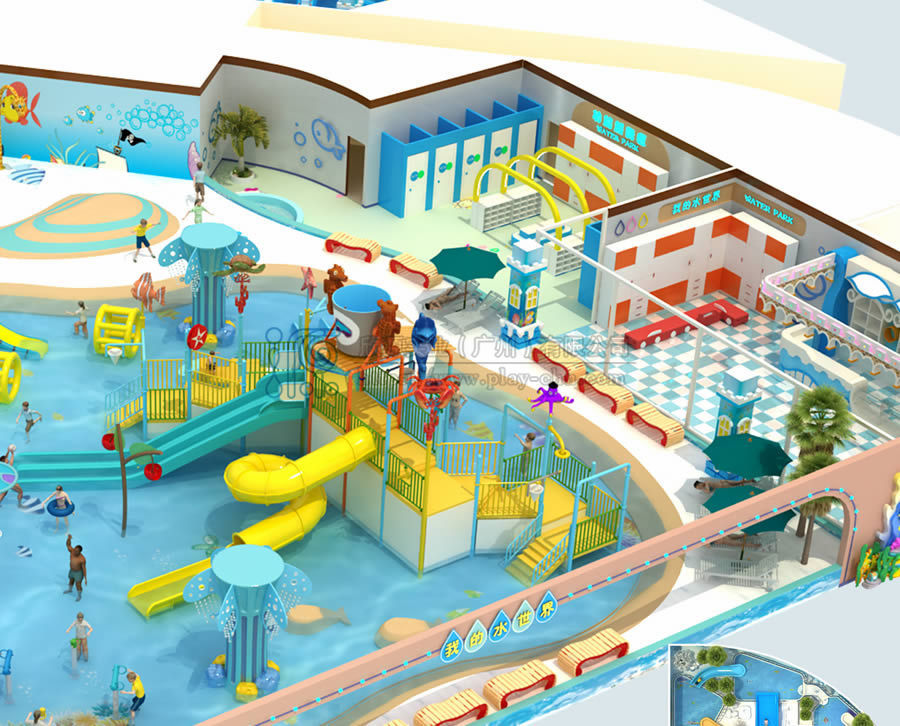 貴州某購物廣場1800平方水上樂園三種規劃方案