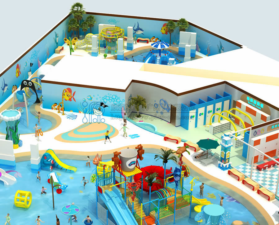 貴州某購物廣場1800平方水上樂園三種規劃方案