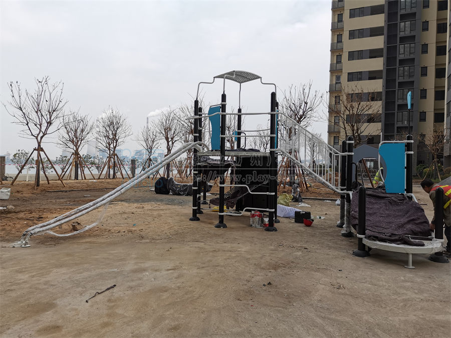 住宅小區(qū)無(wú)動(dòng)力組合滑梯定制