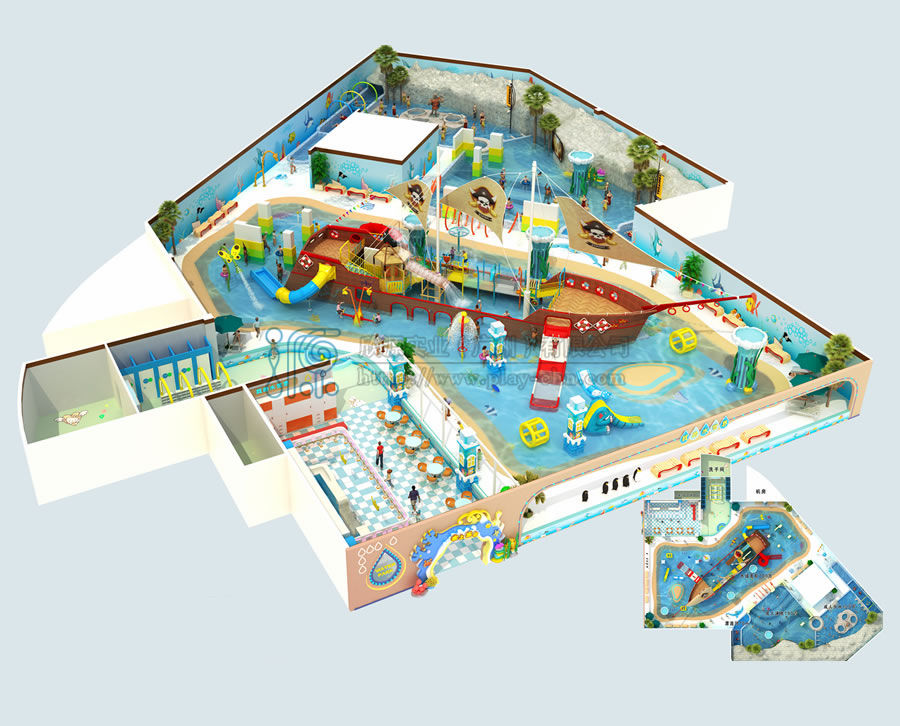 貴州某購物廣場1800平方水上樂園三種規(guī)劃方案