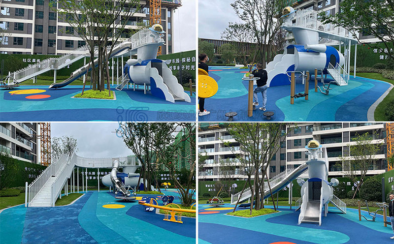 新型戶外游樂設備-不銹鋼滑梯