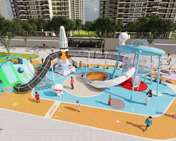 商業廣場戶外小型無動力游樂園