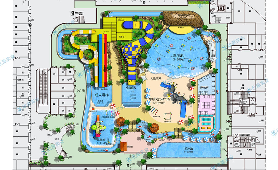 4120平方室外水上樂園整體規劃方案
