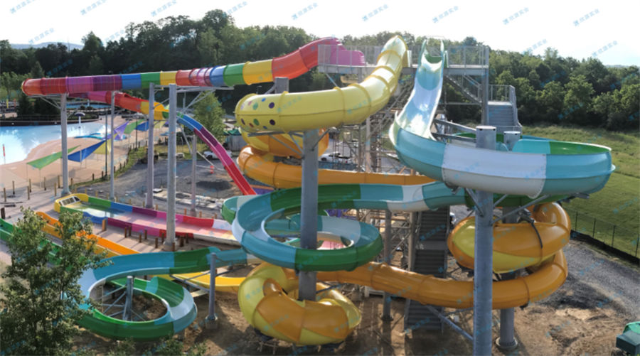 開發式雙人皮筏水上滑梯