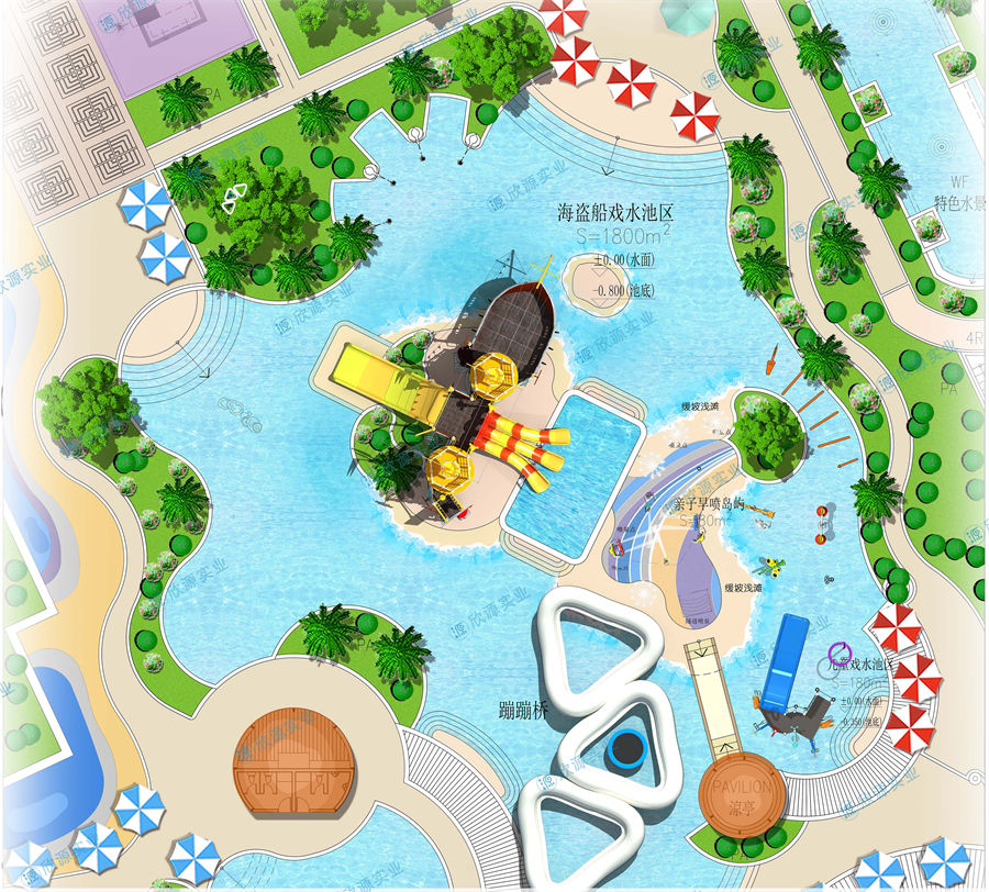 1600平方室外水上樂園整體規劃方案