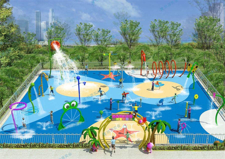 418平方旱噴水上樂園
