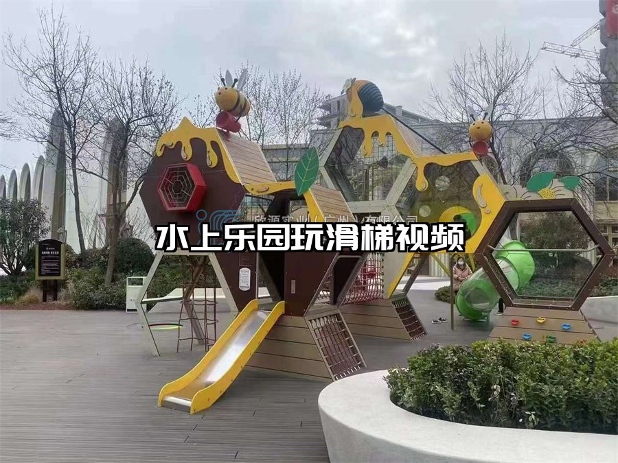 水上樂園玩滑梯視頻