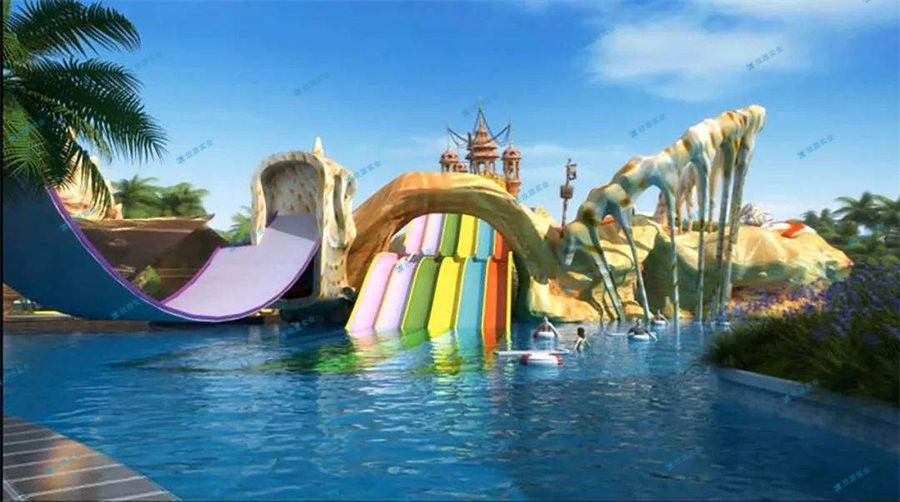 充氣式滑梯便于操作的兒童游樂設備-7313